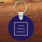 クリエイティブ、分析、情熱的なアクリルキーチェーン キーホルダー (正面)