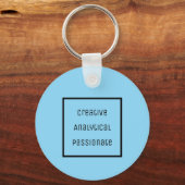クリエイティブ、分析、情熱的なアクリルキーチェーン キーホルダー (正面)