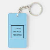 クリエイティブ、分析、情熱的なアクリルキーチェーン キーホルダー (裏面)
