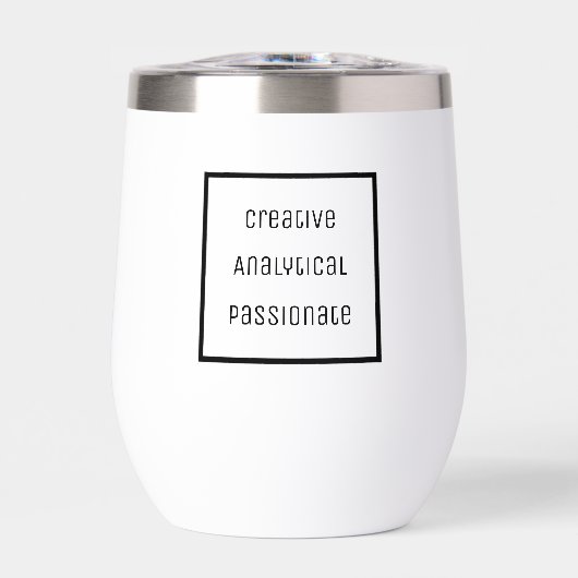 クリエイティブ、分析、情熱的なウォーターボトル (正面)