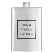 クリエイティブ、分析、情熱的なクラシックフラスコ フラスク (正面)