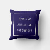 クリエイティブ、分析、情熱的な装飾用クッション クッション (裏面)