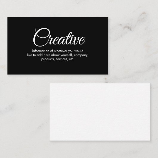 クリエイティブ 名刺 (正面/裏面)
