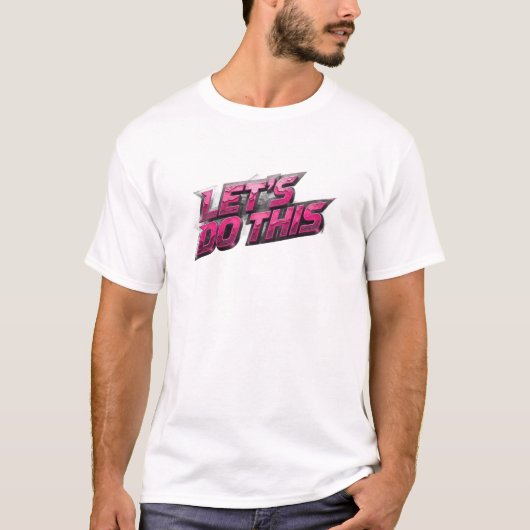 クリエイティブ Let's Do This アーティスティックモチーフ Tシャツ (正面)