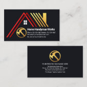 クリエイティブAフレーム金ゴールドルーフ建物建築 名刺 (正面/裏面)