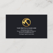 クリエイティブAフレーム金ゴールドルーフ建物建築 名刺 (裏面)