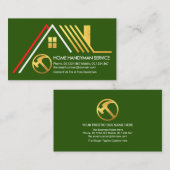 クリエイティブAフレーム金ゴールド屋根建築 名刺 (正面/裏面)