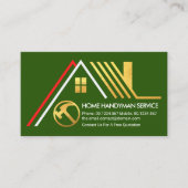 クリエイティブAフレーム金ゴールド屋根建築 名刺 (正面)