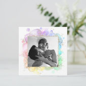 *~*クリエイティブAR18アートフォトカップルのシャワー 招待状 (スタンド正面)