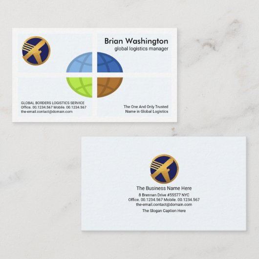 クリエイティブGlobal Logistics Quadrantアカウントマネージャ 名刺 (正面/裏面)