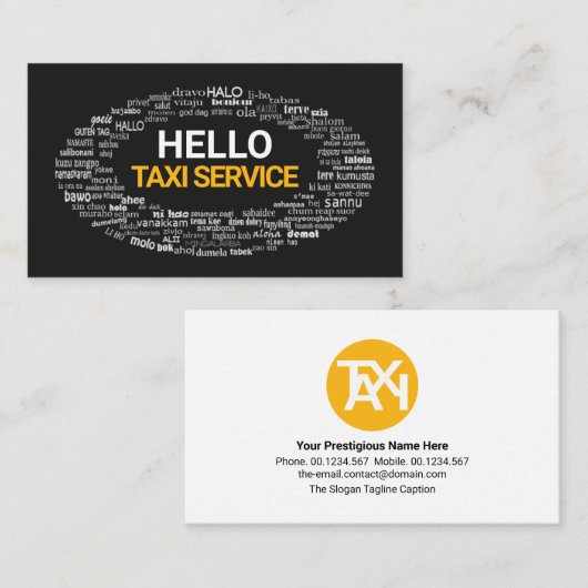 クリエイティブHello Language Greetingsプライベートドライバ 名刺 (正面/裏面)