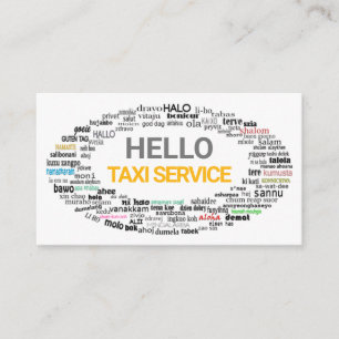 クリエイティブHello Language Greetings Taxy Driver 名刺