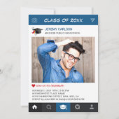 クリエイティブInstagramフレーム写真卒業パーティー 招待状 (正面)