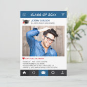 クリエイティブInstagramフレーム写真卒業パーティー 招待状 (スタンド正面)