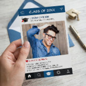 クリエイティブInstagramフレーム写真卒業パーティー 招待状