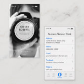 クリエイティブiPhone iOSスタイル – 写真モダン家 名刺 (正面/裏面)