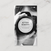 クリエイティブiPhone iOSスタイル – 写真モダン家 名刺 (正面)