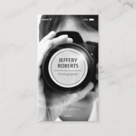 クリエイティブiPhone iOSスタイル – 写真モダン家 名刺