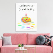 クリエイティ祝ビティのカップケーキ キャンバスプリント (インサイチュ (リビング))