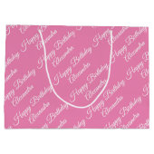 クリエイトユアウンネーム誕生日ガールラージ抱き枕 ラージペーパーバッグ (裏面)