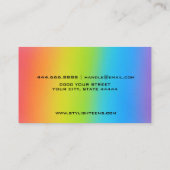 クリエイトユアレインボーパーソナライズされたデザインカスタム 名刺 (裏面)