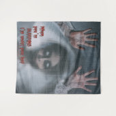 クリエイピーゾンビハローウィンパーティ背景 タペストリー (正面(横))