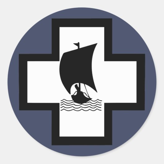 クリエシュマリーヌ13th Uボートフロッティラエンブレム ラウンドシール (正面)