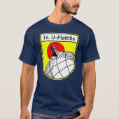 クリエシュマリーヌ14th Uボートフロティラエンブレム Tシャツ (正面)