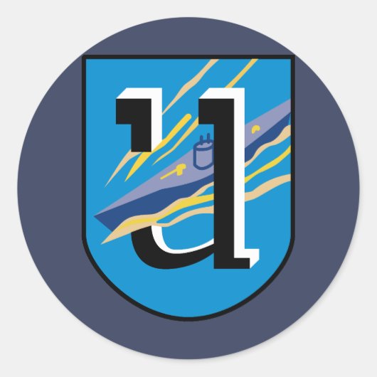 クリエシュマリーヌ1st Uボートフロッティラエンブレム ラウンドシール (正面)