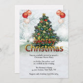 クリエレガントスマスデザインパーティー 招待状 (正面/裏面)