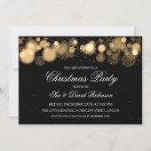 クリエレガントスマスパーティー冬疑問に思金ゴールド 招待状 (正面)