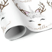 クリエレガントスマス銀グリッター ラッピングペーパー (ロールコーナー)