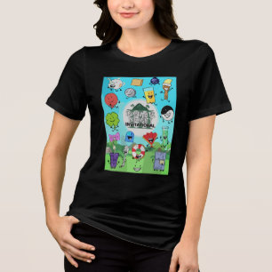 クリエーターおもしろいインクアニメーション狂気ポスターギフト トライブレンドTシャツ