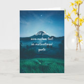 クリエートカスタム引用文 – マウンテンアットダスク カード (黄色い花)