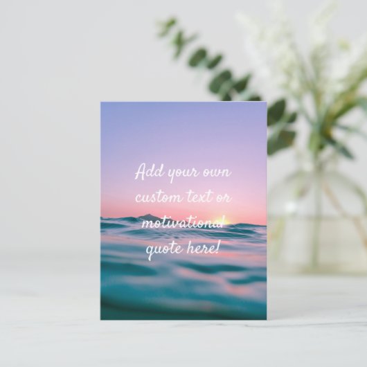 クリエートユアカスタム引用文 – サンセットシー ポストカード (スタンド正面)