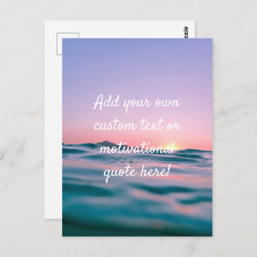 クリエートユアカスタム引用文 – サンセットシー ポストカード (正面/裏面)