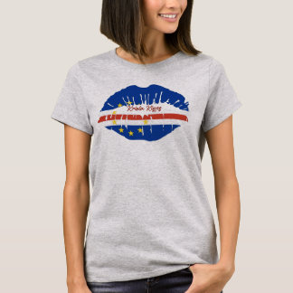 クリオラリップキスカーボベルデ国旗Tシャツ Tシャツ