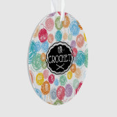 クリカラフルスマスの糸かぎ針 オーナメント (正面)