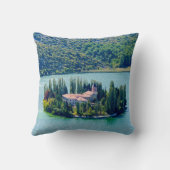 クリカNPのヴィソバック修道院の島 – クロアチア クッション (裏面)