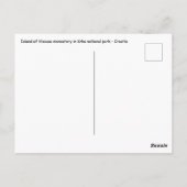 クリカNPのヴィソバック修道院の島 – クロアチア ポストカード (裏面)