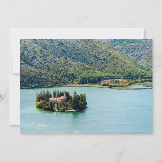 クリカNPのヴィソバック修道院の島 – クロアチア 招待状 (正面)