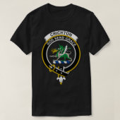 クリクトンクレストタータンチェッククランスコティッシュクラン Tシャツ (デザイン正面)