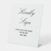 クリグモダンラフ結婚のゲストブックペデスタルサイン 台座サイン (正面)