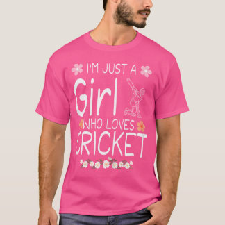 クリケットが大好きな女の子 Tシャツ