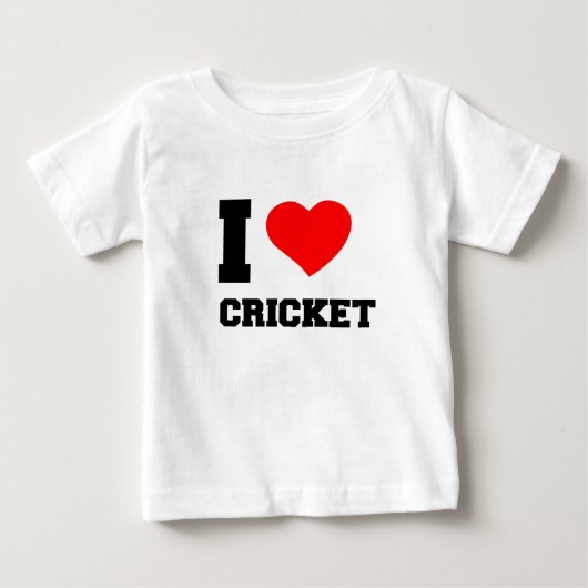 クリケットが大好き ベビーTシャツ (正面)