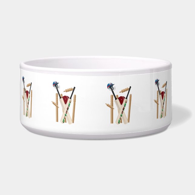 クリケットこうもりとウィケット ボウル (正面)