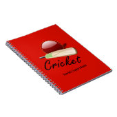クリケットこうもりとボールテンプレート ノートブック (右側)