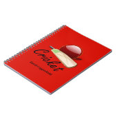 クリケットこうもりとボールテンプレート ノートブック (左側)