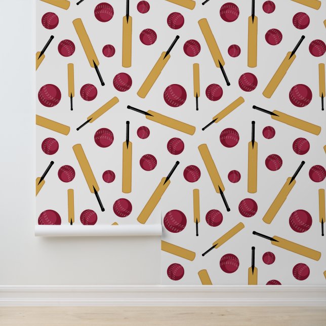 クリケットこうもりとボールパターン（の模様が）ある 壁紙 (アプリケーション)