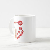 クリケットこうもりとボール子供の誕生日 コーヒーマグカップ (正面左)